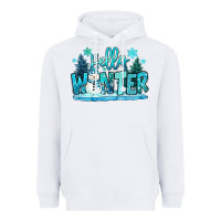 White hello winter snowman Heavyweight Hoodie - MaliasSmallBusiness