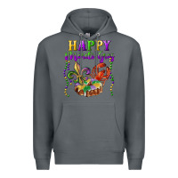 Rock happy mardi gras fleur de lis king cake crawfish Premium Hoodie - RanaPortraitStore