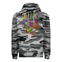 Slate Camo happy mardi gras fleur de lis king cake crawfish Premium Hoodie - RanaPortraitStore