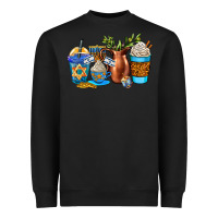 Black hannukah coffee cups Heavyweight Sweatshirt - AdoDesignShop
