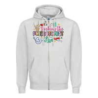 Dove Grey rocking the phlebotomist life Zipper Hoodie - MaliasSmallBusiness