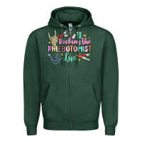Sports Green rocking the phlebotomist life Zipper Hoodie - MaliasSmallBusiness
