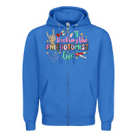 True Royal rocking the phlebotomist life Zipper Hoodie - MaliasSmallBusiness