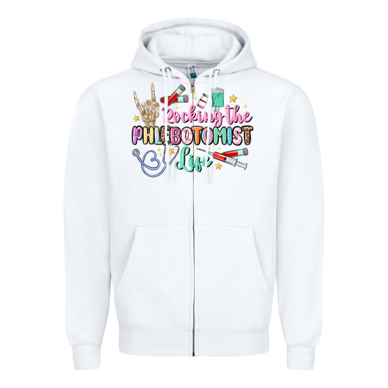 Rocking The Phlebotomist Life Zipper Hoodie by MaliasSmallBusiness | Teevron