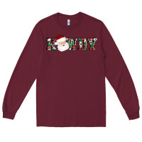 Burgundy howdy santa Long Sleeve Tee - AdoDesignShop