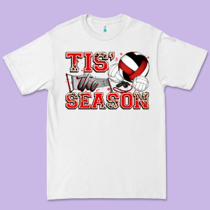 Tis' The Season Volleyball Premium Tee Designed By Zillion Design Studio