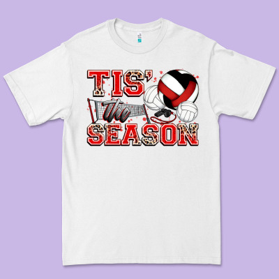 Tis' The Season Volleyball Premium Tee Designed By Zillion Design Studio