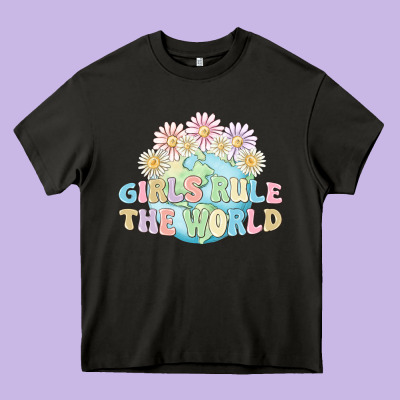 Girls Run The World Heavy Core Tee Designed By Maliassmallbusiness