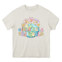 Cream girls run the world Heavy Core Tee - MaliasSmallBusiness