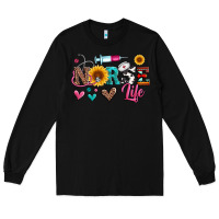 Black western nurse life Long Sleeve Tee - Artiststas