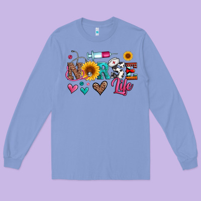 Western Nurse Life Long Sleeve Tee Designed By Artiststas