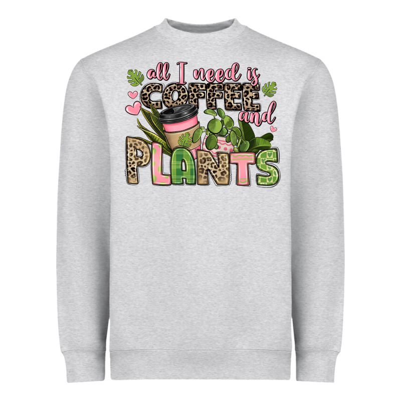 All I Need Is Coffee And Plants Heavyweight Sweatshirt by JahusDesignShop | Teevron