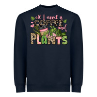 Navy all i need is coffee and plants Heavyweight Sweatshirt - JahusDesignShop