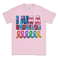 Bubblegum Pink i am a survivor with all cancer ribbons Classic Tee - AdoDesignShop