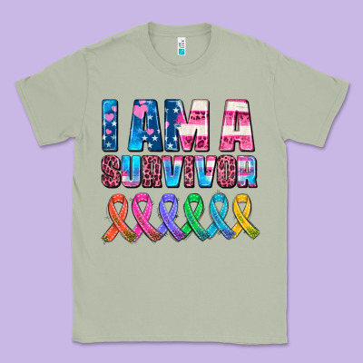 I Am A Survivor With All Cancer Ribbons Classic Tee Designed By Adodesignshop