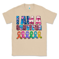 Mushroom i am a survivor with all cancer ribbons Classic Tee - AdoDesignShop