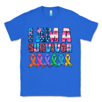 True Royal i am a survivor with all cancer ribbons Classic Tee - AdoDesignShop