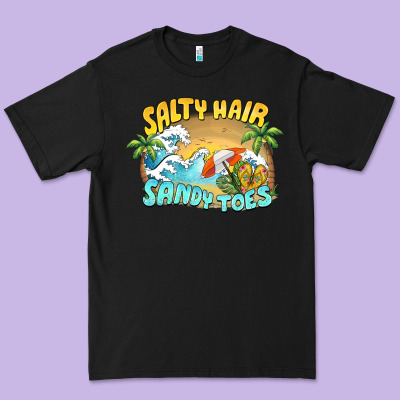 Salty Hair Sandy Toes Summer Premium Tee Designed By Barkaloodesign