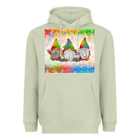 Matcha christmas lights gnome Heavyweight Hoodie - MaliasSmallBusiness