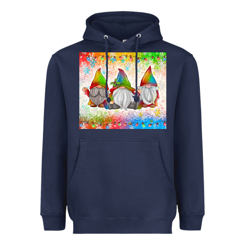 Christmas Lights Gnome Heavyweight Hoodie by MaliasSmallBusiness | Teevron