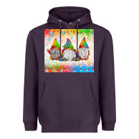 Plum christmas lights gnome Heavyweight Hoodie - MaliasSmallBusiness