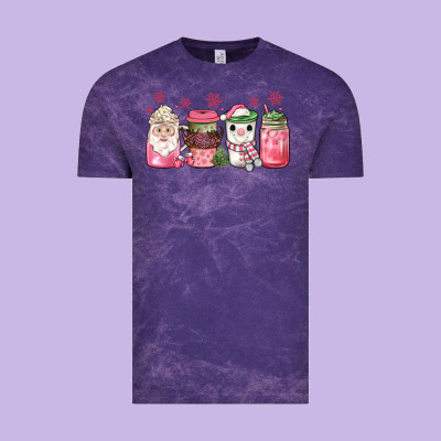 Pink Christmas Coffee Vintage Tee Designed By Jahusdesignshop