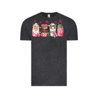 Vintage Black pink Christmas coffee Vintage Tee - JahusDesignShop
