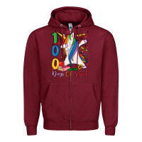 Burgundy 100 days of school Zipper Hoodie - MaliasSmallBusiness