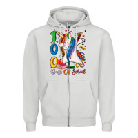 Dove Grey 100 days of school Zipper Hoodie - MaliasSmallBusiness