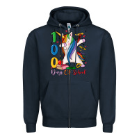 Navy 100 days of school Zipper Hoodie - MaliasSmallBusiness