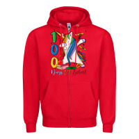 Red 100 days of school Zipper Hoodie - MaliasSmallBusiness