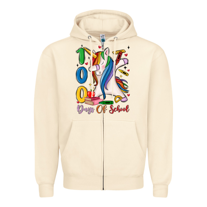 100 Days Of School Zipper Hoodie by MaliasSmallBusiness | Teevron