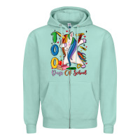 Seafoam 100 days of school Zipper Hoodie - MaliasSmallBusiness
