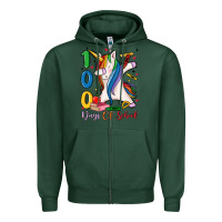 Sports Green 100 days of school Zipper Hoodie - MaliasSmallBusiness