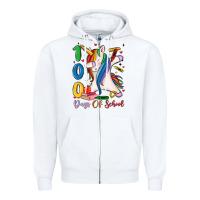 White 100 days of school Zipper Hoodie - MaliasSmallBusiness