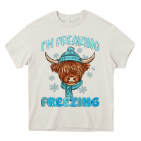 Cream i'm freaking freezing Heavy Core Tee - MaliasSmallBusiness