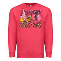 Cardinal Dreaming Of A Pink Christmas Premium Sweatshirt - BundleAndBundleShop