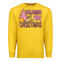 Lemon Dreaming Of A Pink Christmas Premium Sweatshirt - BundleAndBundleShop