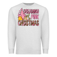 Oatmeal Heather Dreaming Of A Pink Christmas Premium Sweatshirt - BundleAndBundleShop