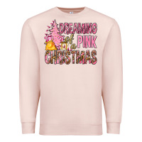 Pale Pink Dreaming Of A Pink Christmas Premium Sweatshirt - BundleAndBundleShop