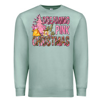 Seafoam Dreaming Of A Pink Christmas Premium Sweatshirt - BundleAndBundleShop