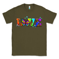 Army Green pride love butterflies Classic Tee - AdoDesignShop