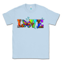 Dusty Blue pride love butterflies Classic Tee - AdoDesignShop