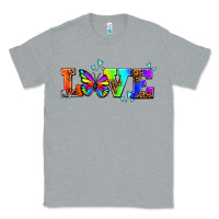 Heather Grey pride love butterflies Classic Tee - AdoDesignShop