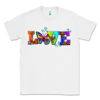 White pride love butterflies Classic Tee - AdoDesignShop
