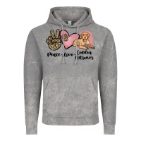 Cloud Rock peace love golden retriever Vintage Hoodie - JahusDesignShop