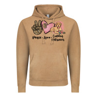 Vintage Camel peace love golden retriever Vintage Hoodie - JahusDesignShop