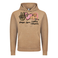 Vintage Coffee peace love golden retriever Vintage Hoodie - JahusDesignShop