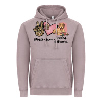 Vintage Zinc peace love golden retriever Vintage Hoodie - JahusDesignShop