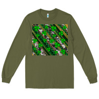 Army Green st patricks western brush strokes Long Sleeve Tee - Artiststas
